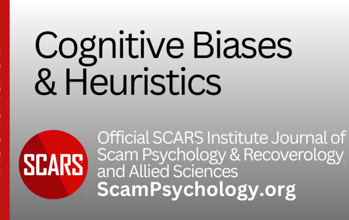 SCARS Manual of Cognitive Biases 2024 on SCARS ScamPsychology.org banner
