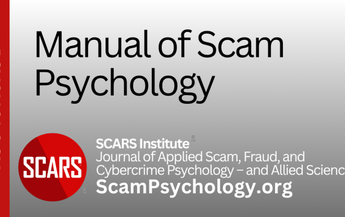 SCARS Journal of Scam Psychology - Manual of Scam Psychology - on SCARS ScamPsychology.org