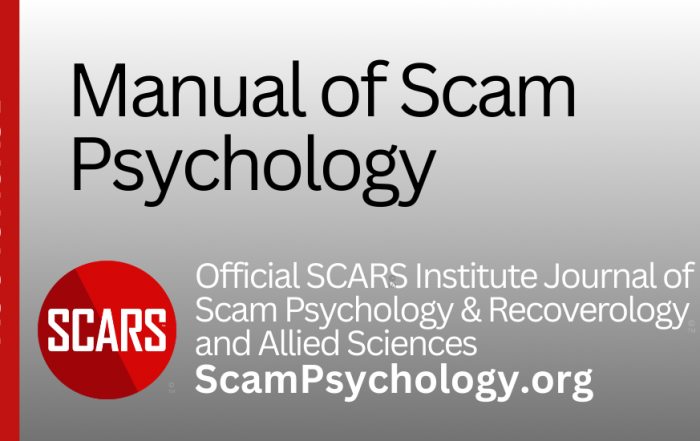 SCARS Journal of Scam Psychology - Manual of Scam Psychology - on SCARS ScamPsychology.org