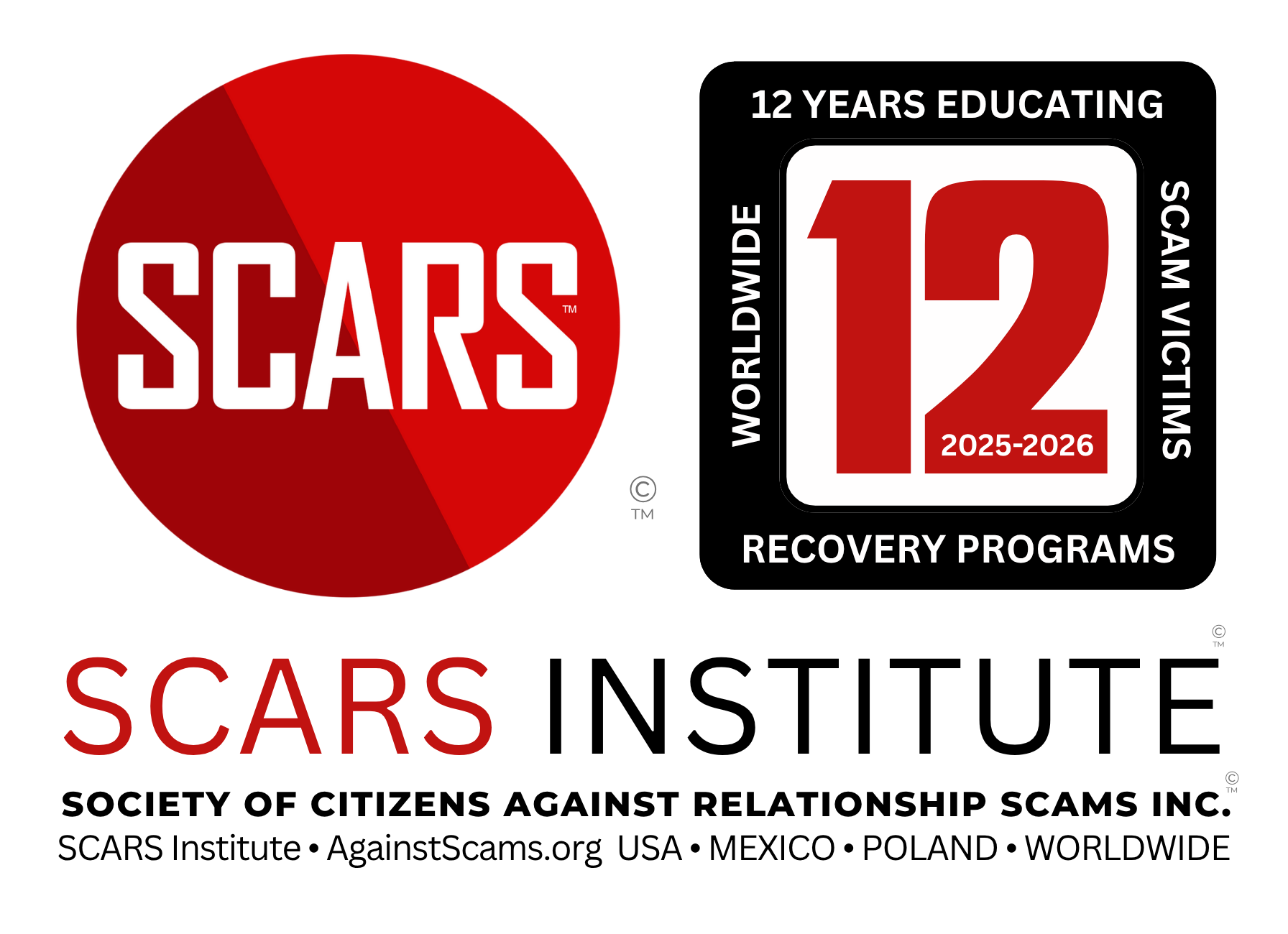 SCARS 12 Years SCARS Institute 12 Years service scam victims