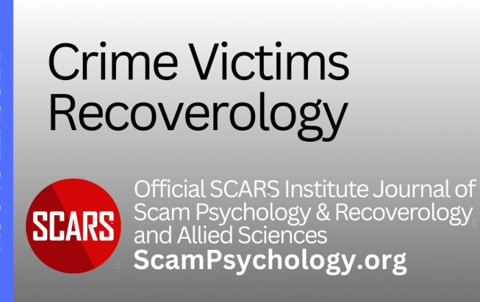 Introduction to the Science of Recoverology - the Science of Crime Victim Recovery - 2026